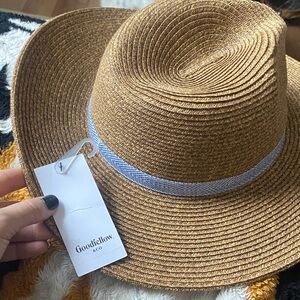 Goodfellow & Co Tan Straw Hat with Blue Band